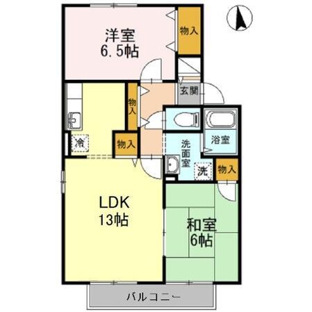 カムール際波　Ｂの物件間取画像